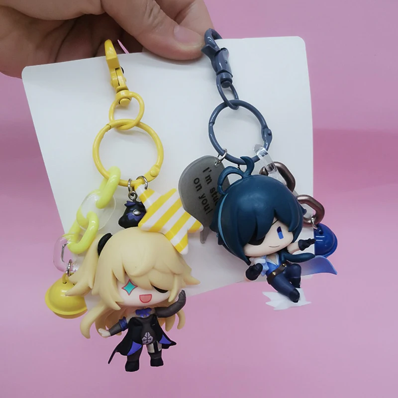Car Keychain Genshin Impact Account Anime Key Chain Keychains Women School Teacher Gift Keyring God Eye Friends Personalized |