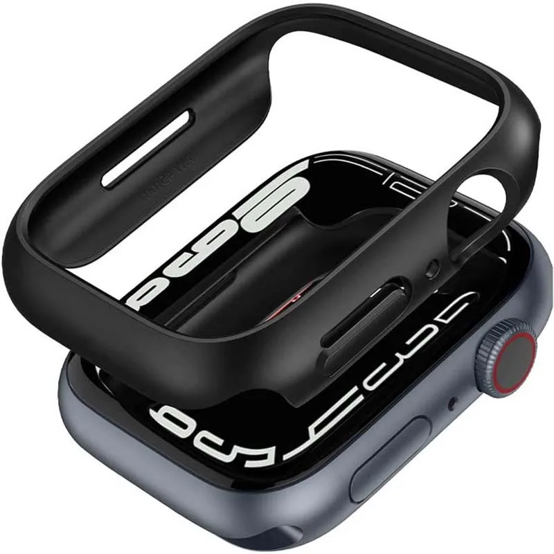 

Tempered Glass For Apple Watch 7 45mm 44mm 41mm 40mm 42mm 38mm PC Electroplated Hollowed Out Hand Case iWatch Series 8