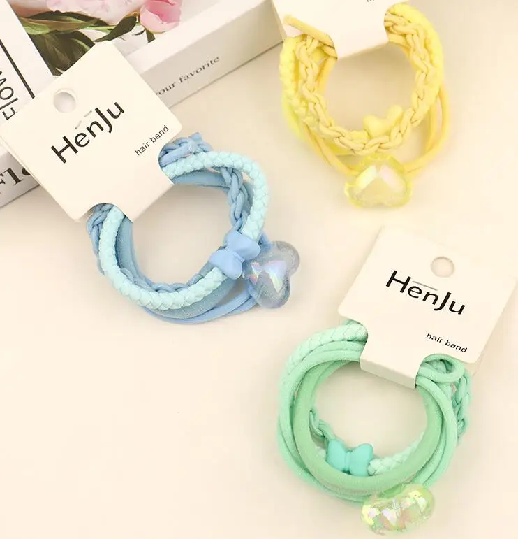 4 шт./набор резинки для волос карамельных цветов