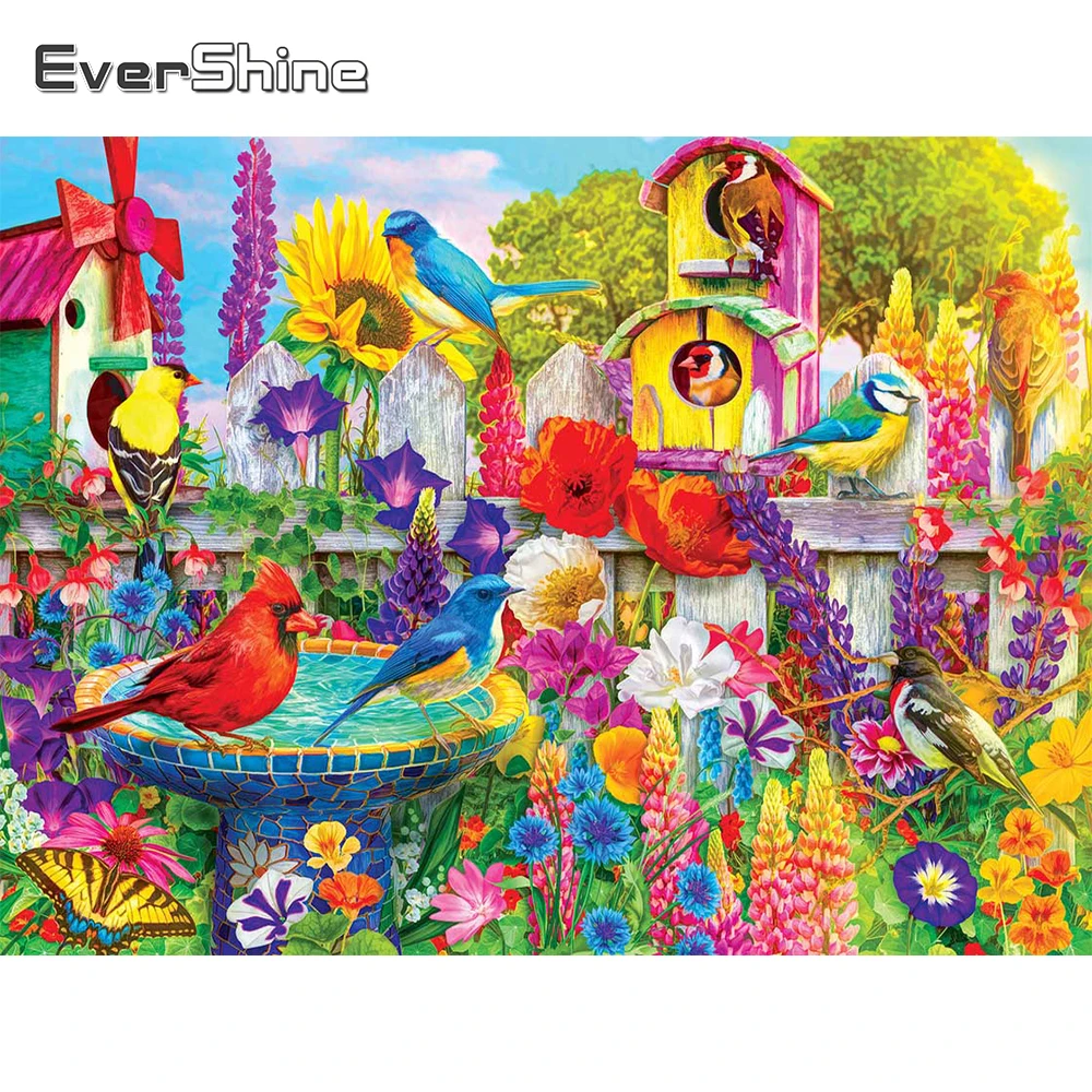 

EverShine алмазная мозаика птица цветы алмазная вышивка животные Живопись подсолнух Новое поступление картина стразы подарок ручной работы