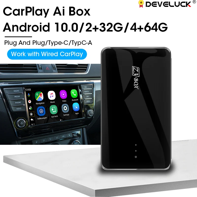 

Android 10 Carplay AUTO Ai Box Car Multimedia Player for Benz Audi Nissan Hyundai Volkswagen Kia Toyota Wireless Mirror link