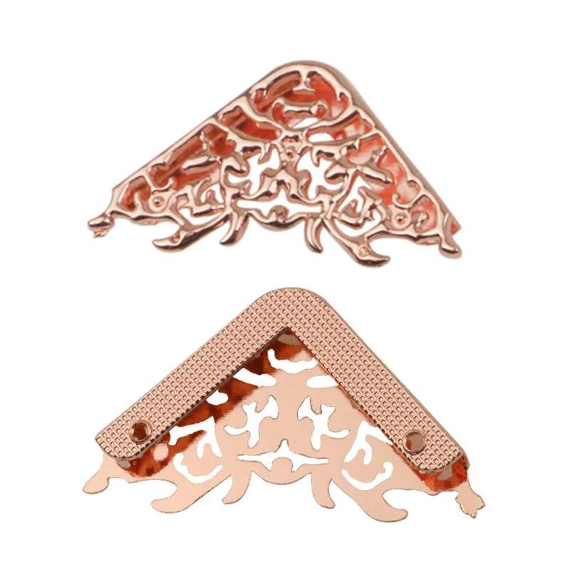 

1PCs Metal Bag Corner Protectors With Screws for Leather Craft Purse Flap Handbag Book Photo Album DIY Decor Flower Pattern