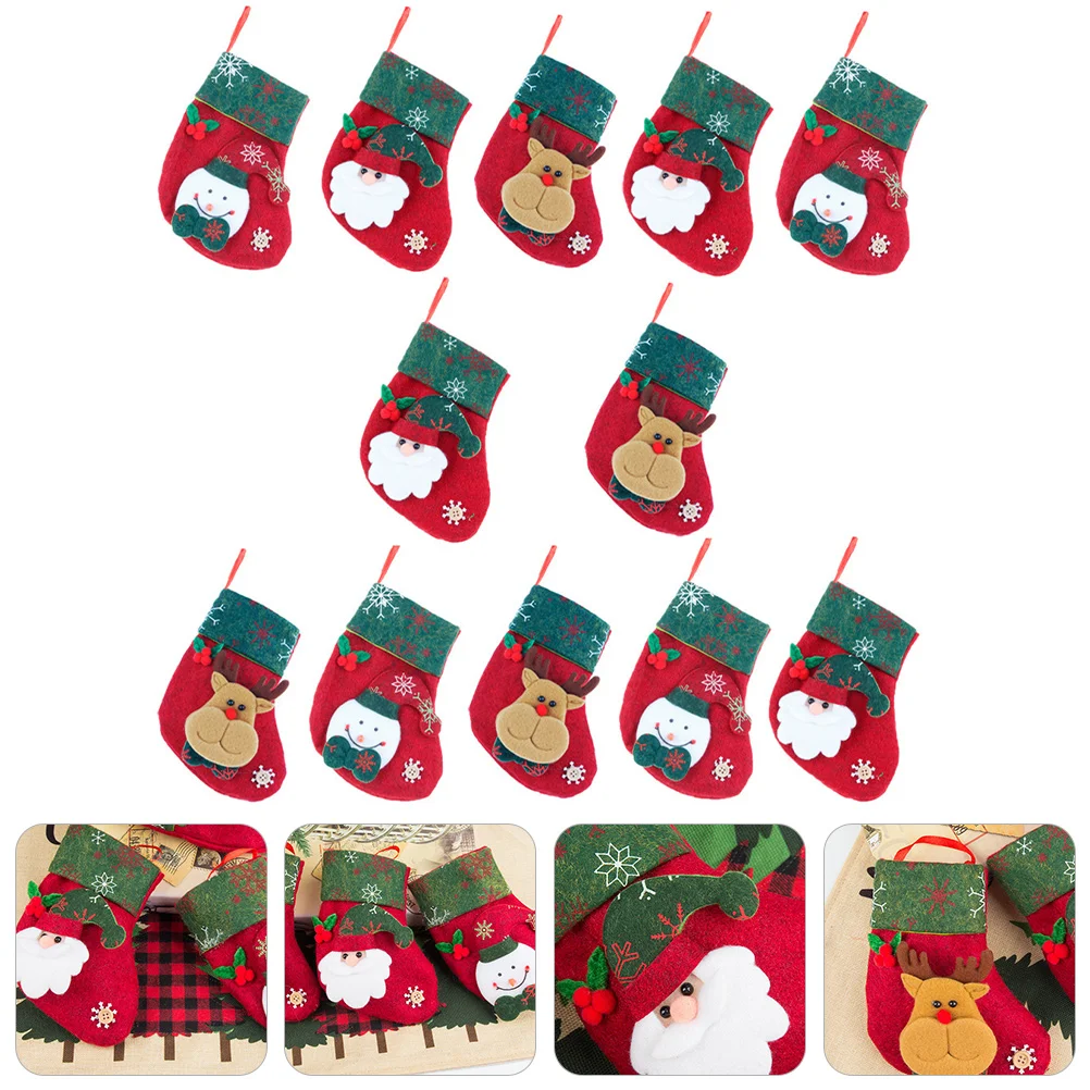 

Christmas Stockings Bag Stocking Hangingtree Goodie Socks Fireplace Holiday Embroidered Gift Party Decorationcookie Bags Merry