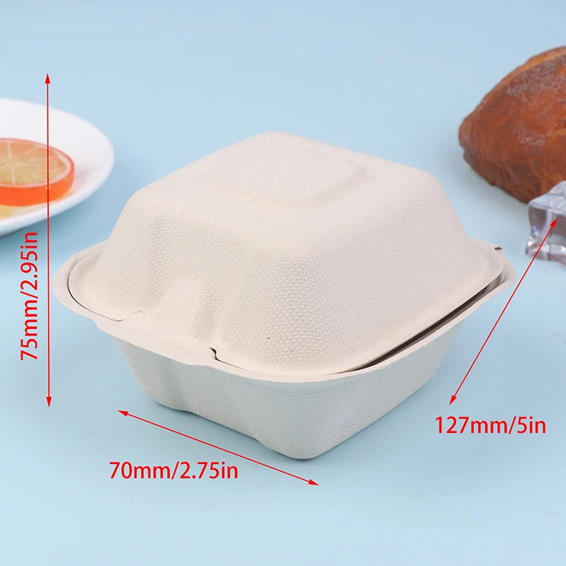 10 шт. одноразовая коробка бэнто для фруктов салатов гамбургеров целлюлозы