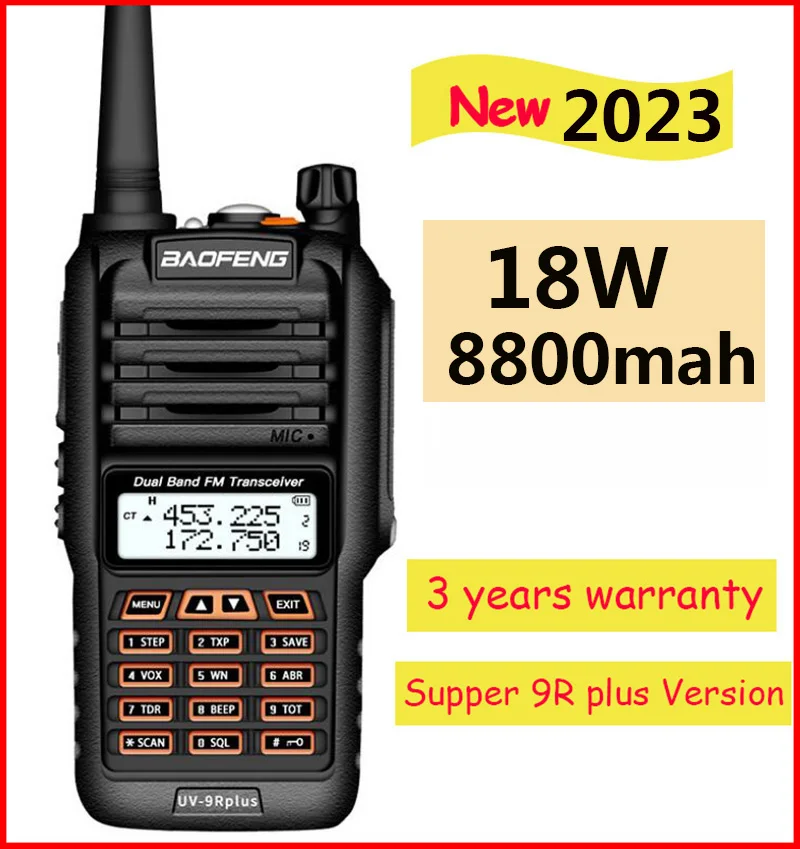 2023 Baofeng UV 9R plus Upgrade uv9r 40 km 50km walkie talkie 18W hf transceiver vhf uhf ham radio long range CB radio station