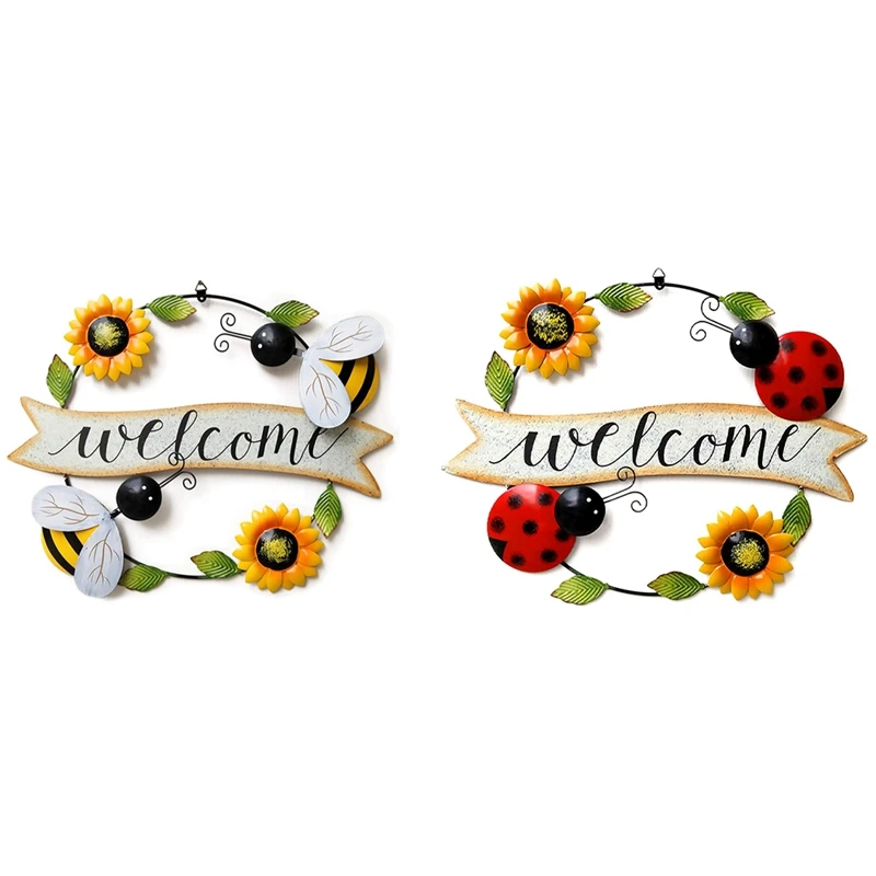 

Металлический Подсолнух, приветственная вывеска, Настенный декор, металлический Декор для дома и сада