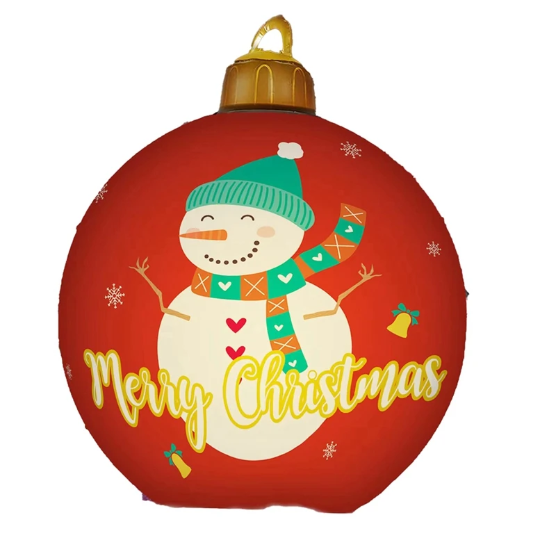 

60 см Рождественский надувной украшенный шар из ПВХ, гигантские большие шары, украшения для рождественской елки, игрушечный шар без искусственных элементов