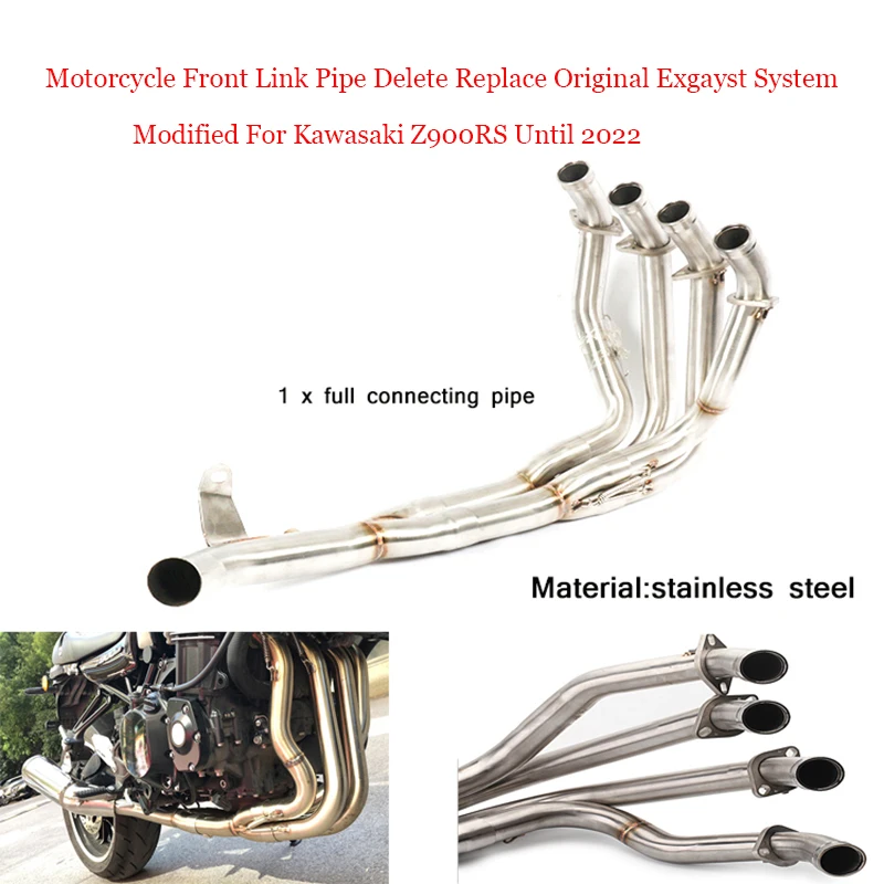 

51mm Header Motorcycle Full Connecting Pipe Stainless System Non-destructive Silp on Modified For Kawasaki Z900RS Until 2022