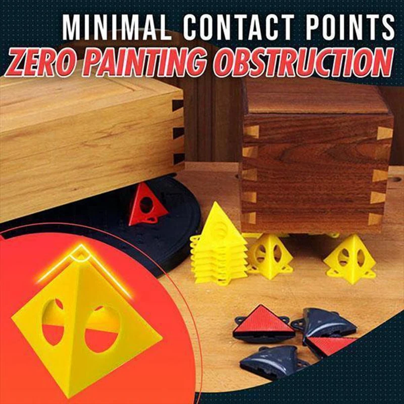 5/10Pcs Pyramid Stands Set Woodworking Triangle Paint Pads Feet for Painter Tools Hand Tool Accessories Supplies