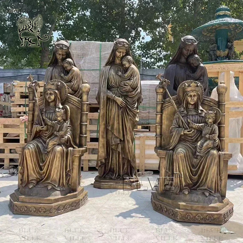 Декоративная церковная металлическая религиозная статуя в натуральную величину