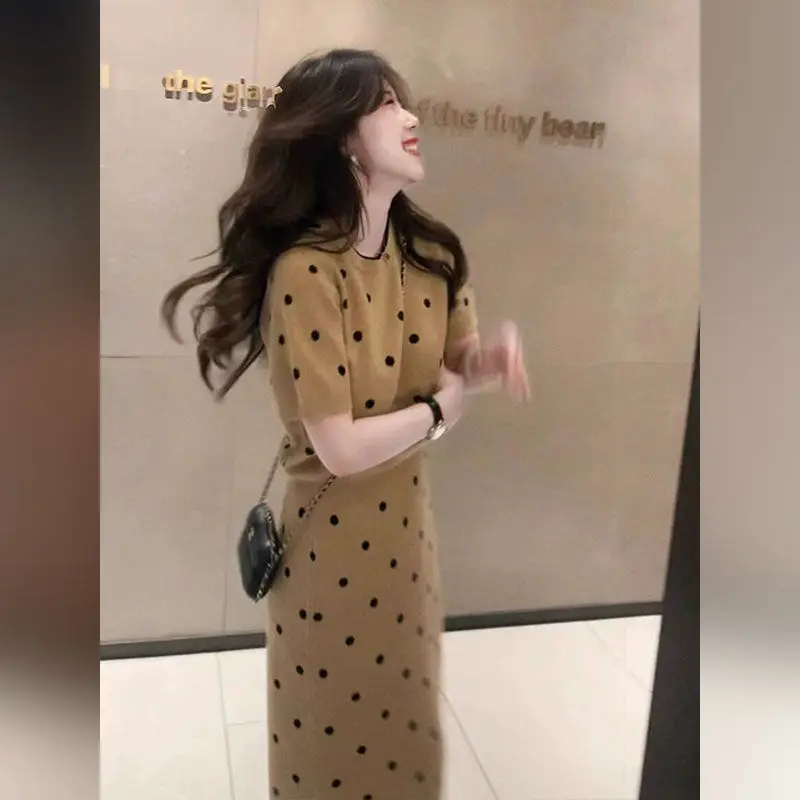 Элегантная женская одежда летний молодежный Топ вязаная облегающая юбка с