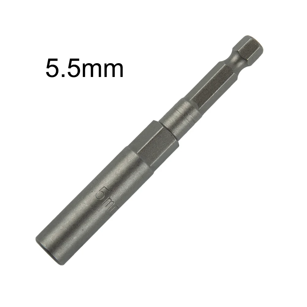 

1 PCS 80mm Length 1/4" Hex Hex Sockets 5.5-17mm Drive Magne Socket Impact Nut Bolt Drill Bits Screwdrivers Bits