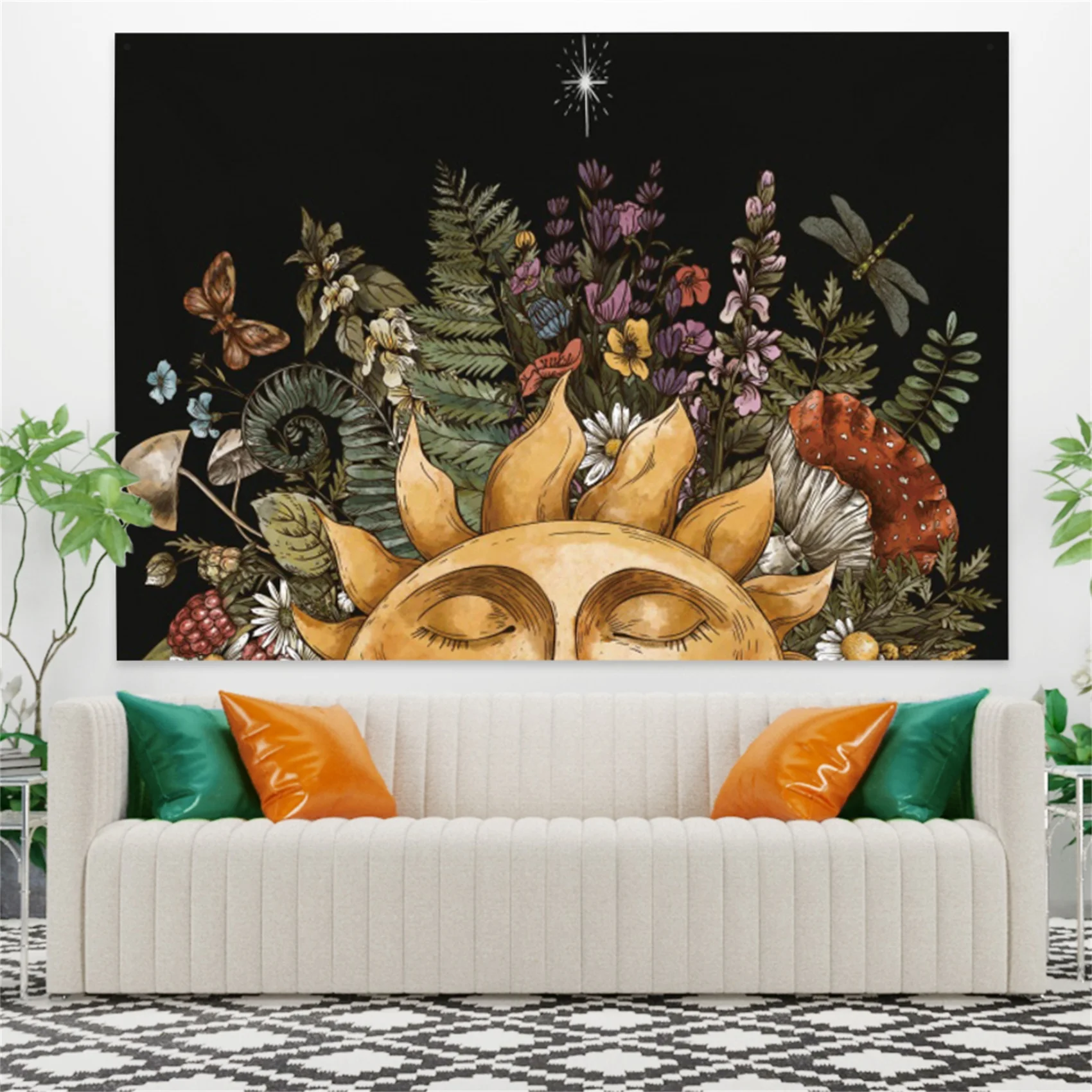 Солнцезащитный цветочный потенциометр ботанический Небесный Хиппи Мандала