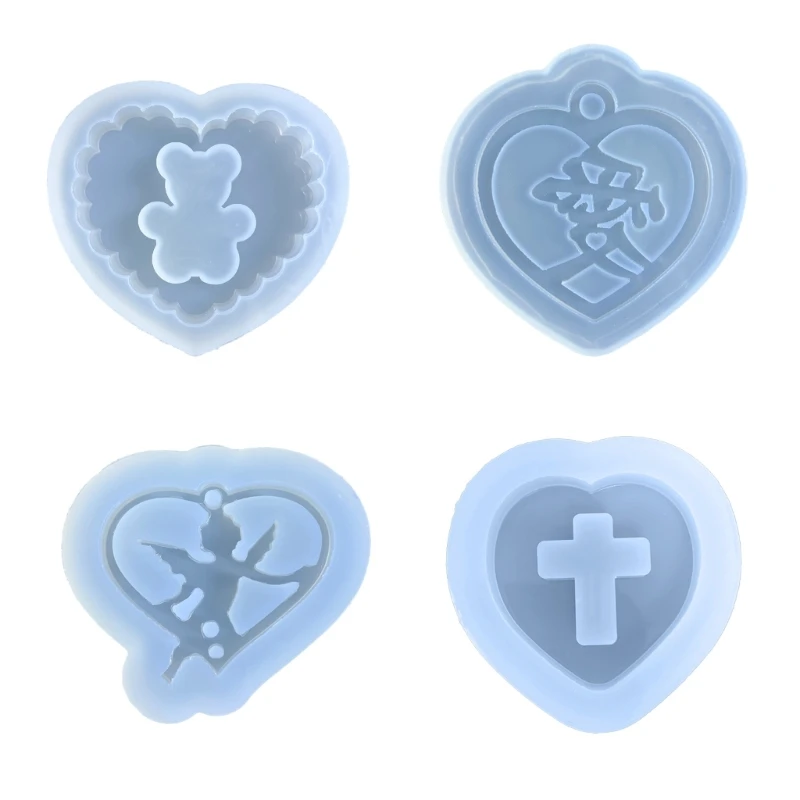 

Pendant Molds Keychain Jewelry Mould Heare Shape Silicone Keychain Moulds Silicone Material Hand-Making Tool for Pendant 066C