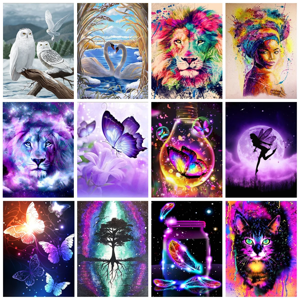 Алмазная Вышивка Бабочка Лев Кот 5D сделай сам алмазная живопись животное полная