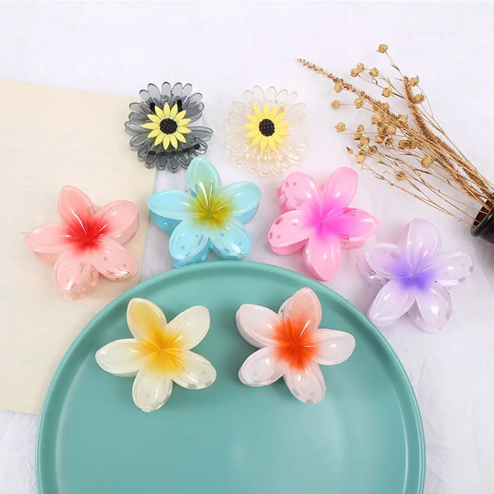 

Summer Bohemian Styling Sweet Women Girls Barrettes Crab Hairpins Lily Flower Shape Hair Claw