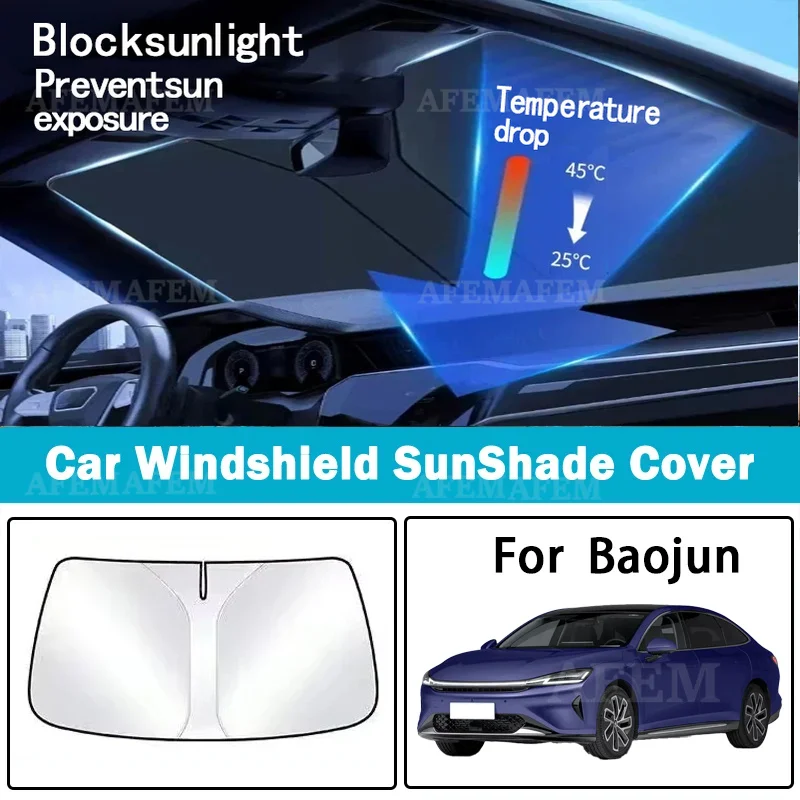 Фото Подходит для автомобилей Baojun 730/530/310/e200/360: солнцезащитный экран для лобового стекла, термоизоляционная панель-зонт. №1