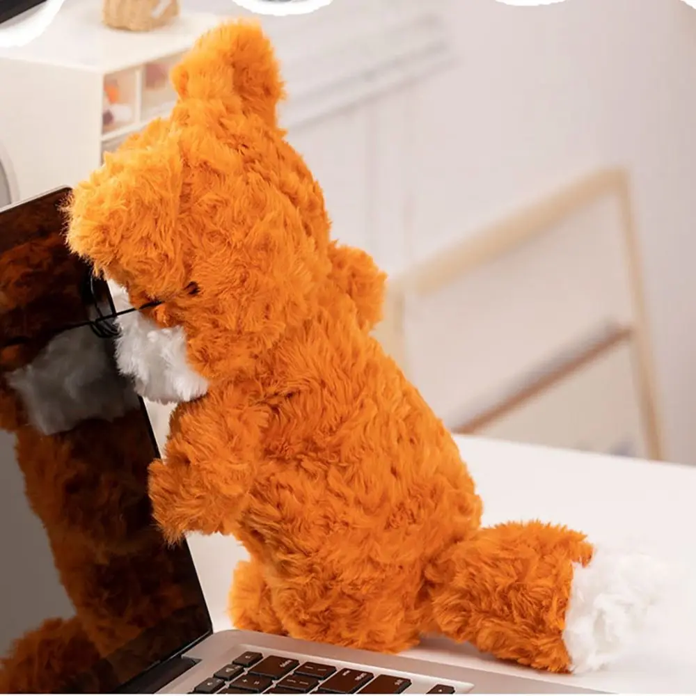 

Плюшевая сумка для ручек оранжевого цвета