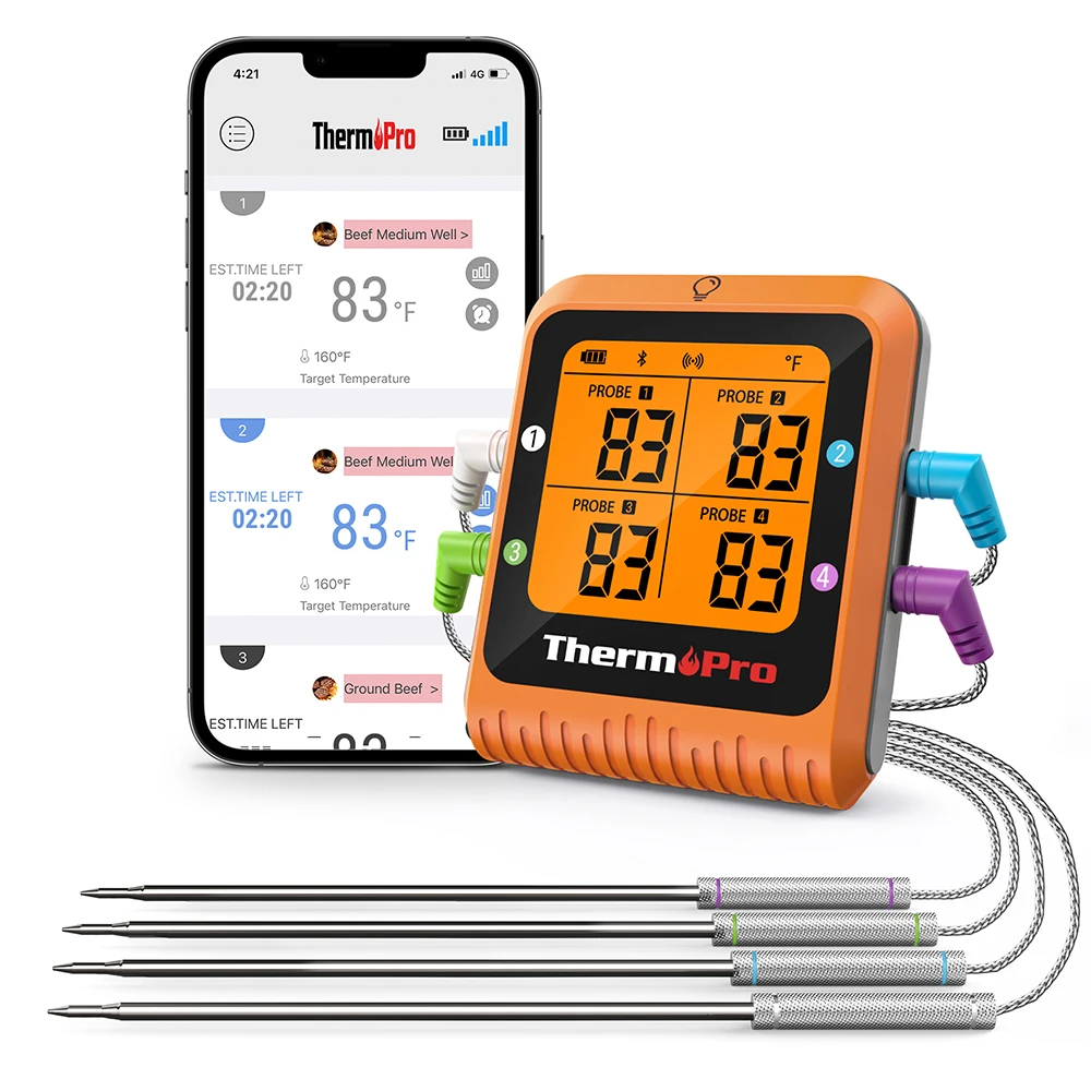 ThermoPro TP03B Instant Reading Kitchen Cooking Digital Meat Thermometer  For Grilling Smoking Barbecue Thermometer Backlight