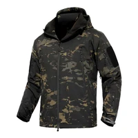 mens military camouflage fleece tactical jacket men waterproof softshell windbreaker winter army hooded coat hunt clothes