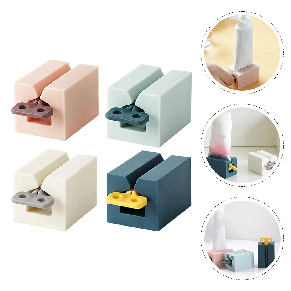 

4pcs Toothpaste Squeezer Dispensers Manual Face Cleanser Squeezing Dispensers