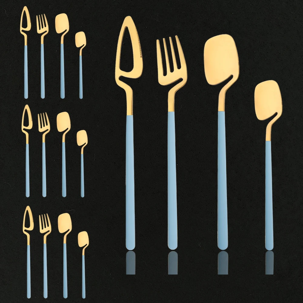 Mirror Colorful Flatware Set 304 Stainless Steel Dinnerware 