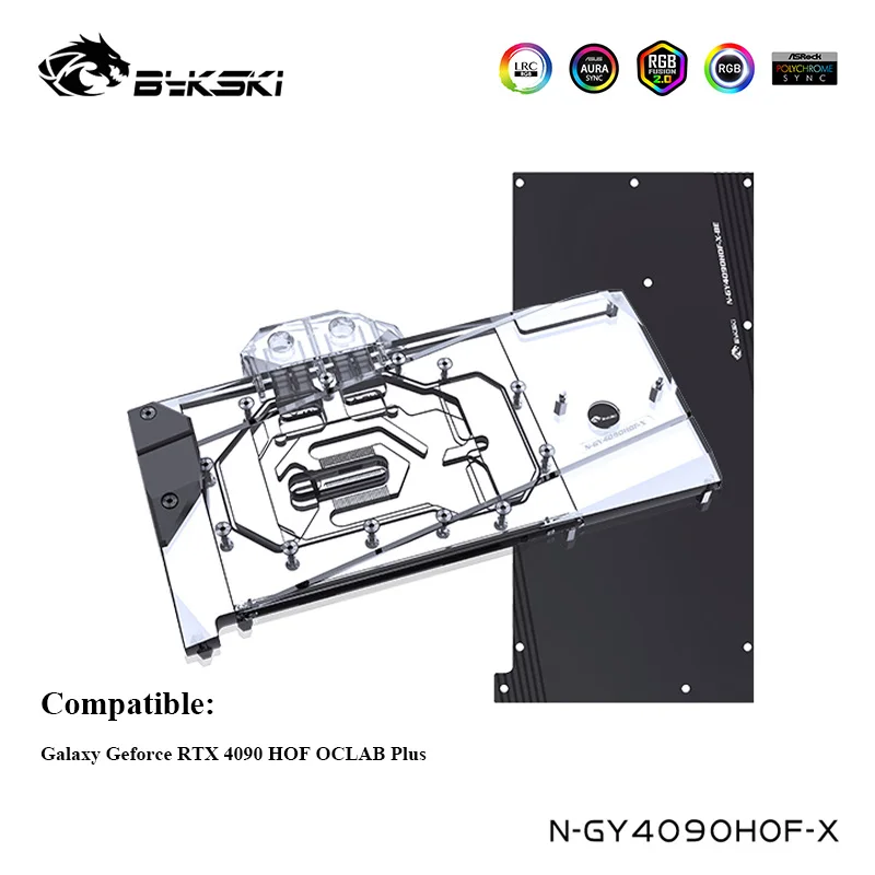 

Bykski Water Cooler Serve For Galaxy Geforce RTX 4090 HOF OCLAB Plus VGA Cooling Block With Backplate ,N-GY4090HOF-X
