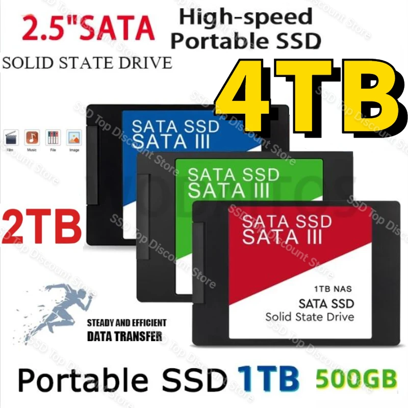 

Новинка, Лидер продаж, 100% оригинальный портативный SSD 480 ГБ, 500 ТБ, ГБ, SATAIII, SSD твердотельный жесткий диск 2,5 дюйма ssd sata 1 ТБ для ноутбука Ps4