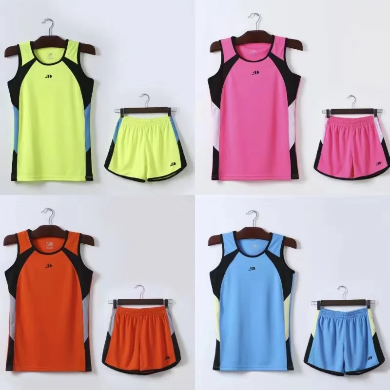 Спортивный костюм тренировочный жилет короткий для бега летняя Студенческая