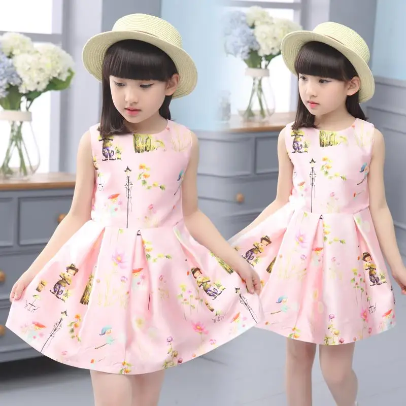 

Summer Party Dress for Kids Girl Fashion Casual Child Cartoon Elegant Princess Dress Toddler Clothes 2 To 12 Years Old Korea