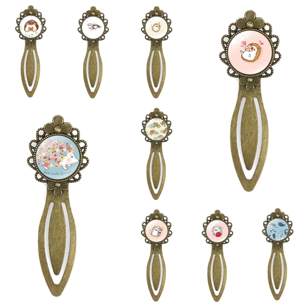 

Creative Metal Bookmarks Gift For Friends Stationery School Office Supply Animal cute cartoon hedgehog painting Transparent