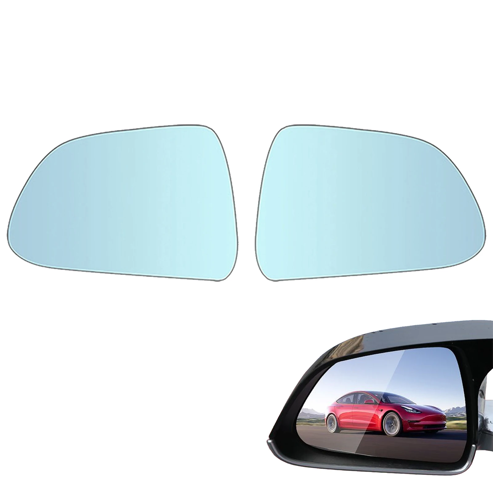 

Replacement Side Rearview Mirror ForTesla Model 3 1Pair Waterproof Car Rear View Glass Lens Wide Angle Panoramic Anti-Glare