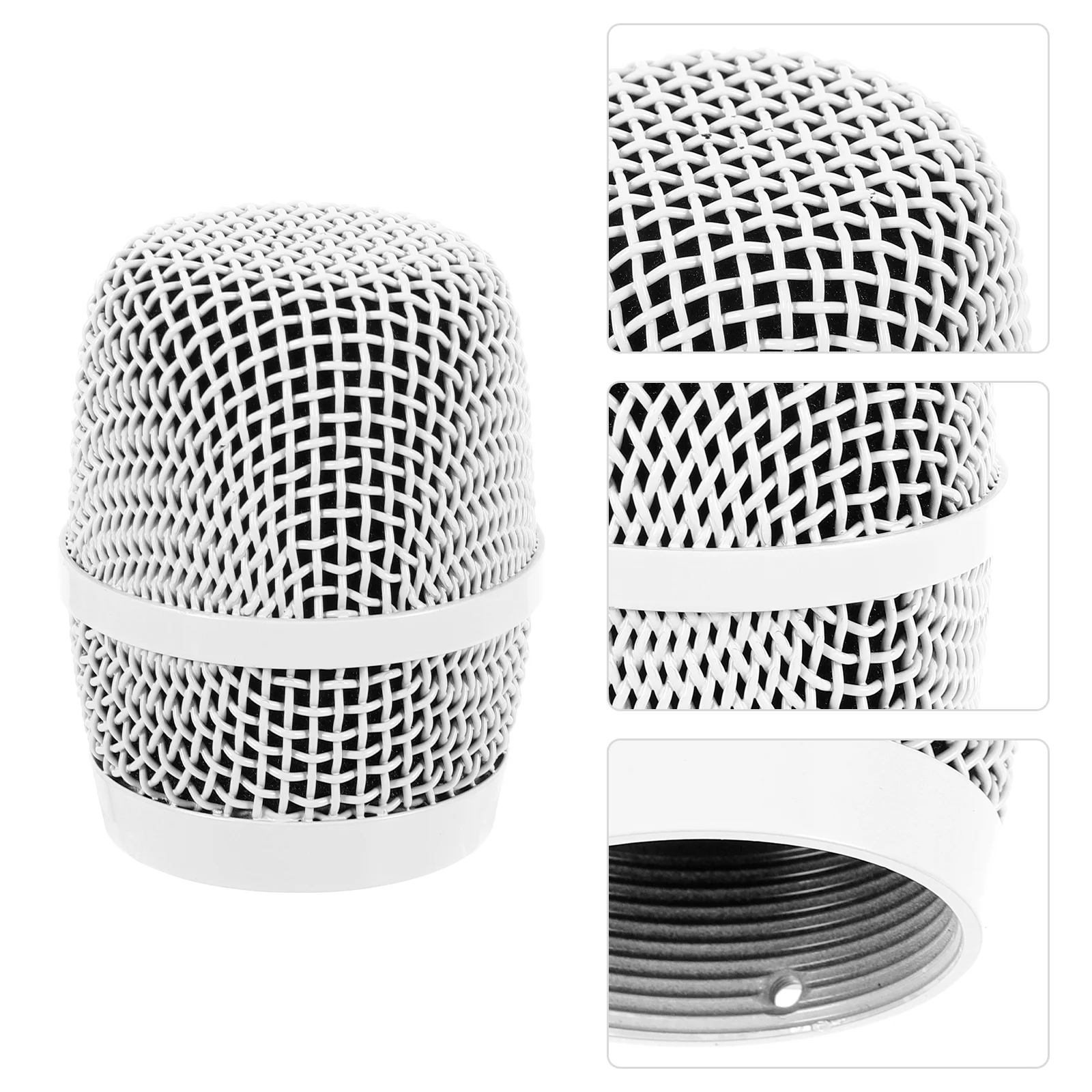 

Microphone Grille Replacement Grates Metal Head Ball Replacing Cordless Accessory