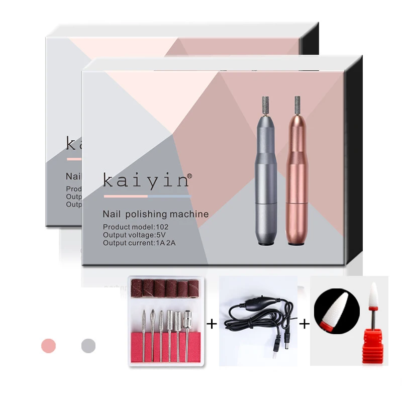 

New USB Electric Nail Rhinestone Portable Powerful Mini Nail Polish Polisher Nail Art Pedicure Tool Kit Wholesale