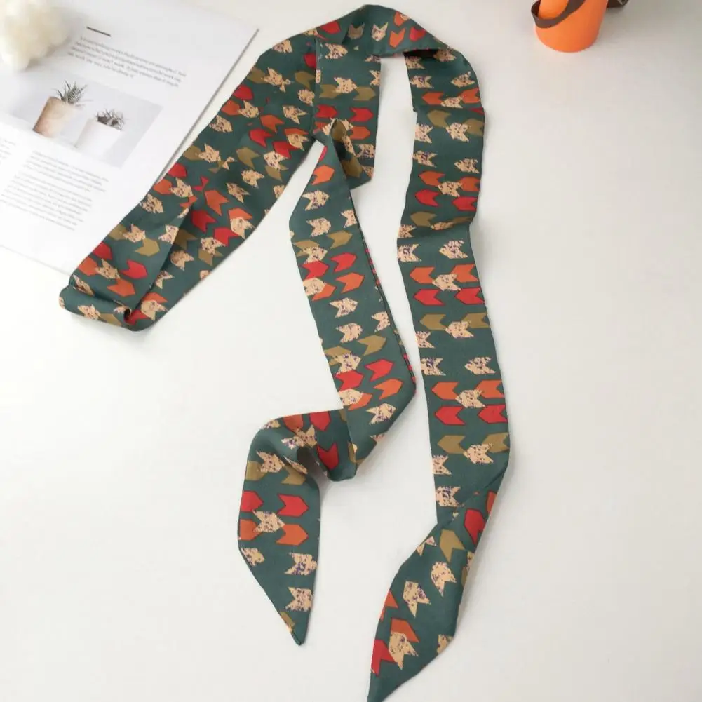 

Женская повязка на голову, цветной цветочный принт, искусственный шелк, шарф для женщин, роскошная сумка, украшение для волос, аксессуар для волос с гладкой тканью на шею