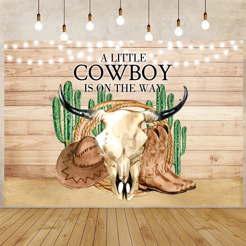 

Фон для фотосъемки новорожденных с изображением ковбоя с изображением деревянной головы