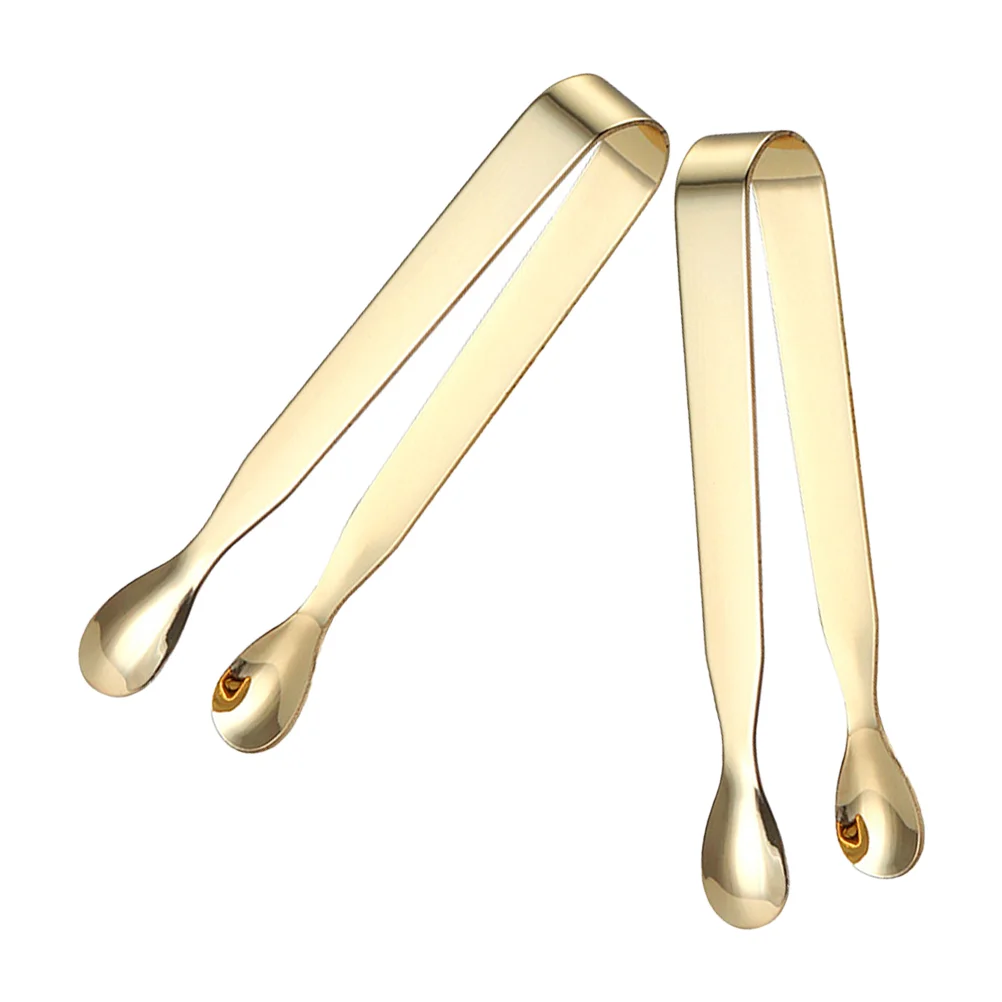 

2Pcs Tong Stainless Steel Appetizers Tongs Serving Tongs Sugar Cube Teabag Clips Kitchen Tongs for Tea Party Coffee Bar Wedding