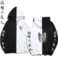 anime attack on titan harajuku fashion hoodie men hip hop sweatshirts hoodies streetwear stitching cotton thin clothing unisex