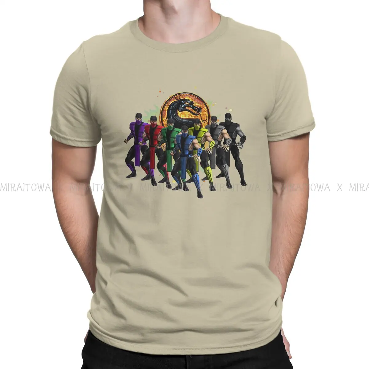 

Mortal Kombat Team Ninja Sub Zero vs Scorpion T Shirt Grunge Men's Tees Summer Cotton Tops Harajuku Crewneck TShirt