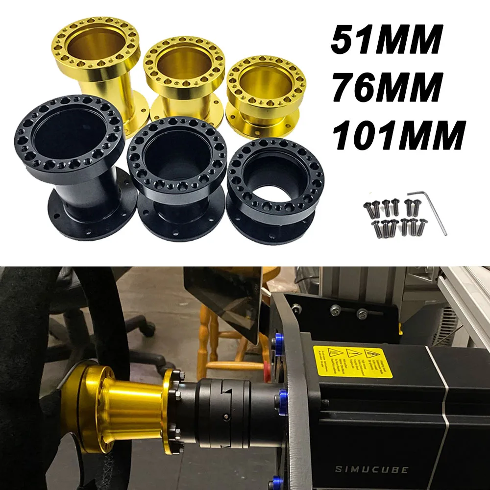 

Universal Racing 51mm 76mm 101mm Height Steering Wheel Quick Release Snap off Hub Adapter Boss Kit Adapter Spacer