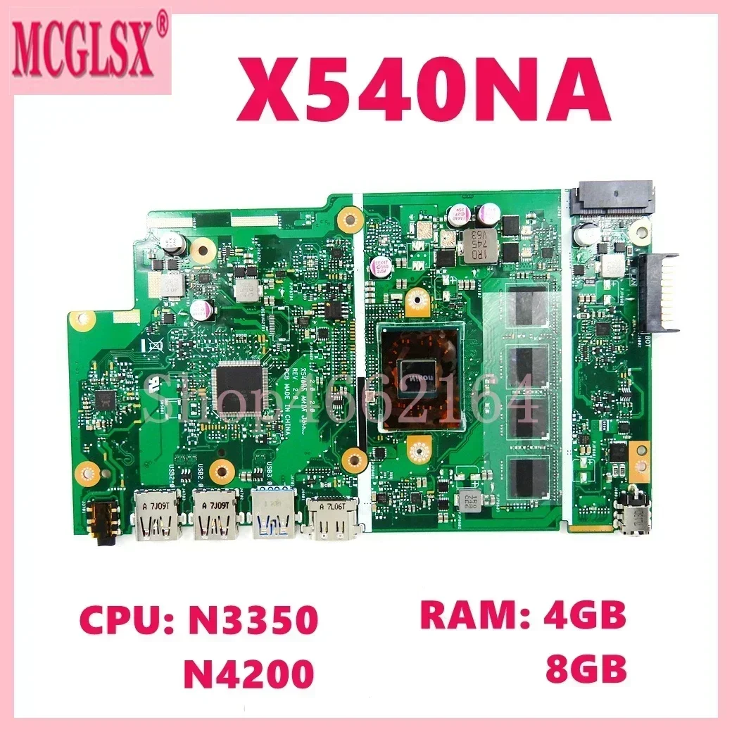Материнская плата для ноутбука Asus X540NA с процессором N3350 N4200, 4 ...