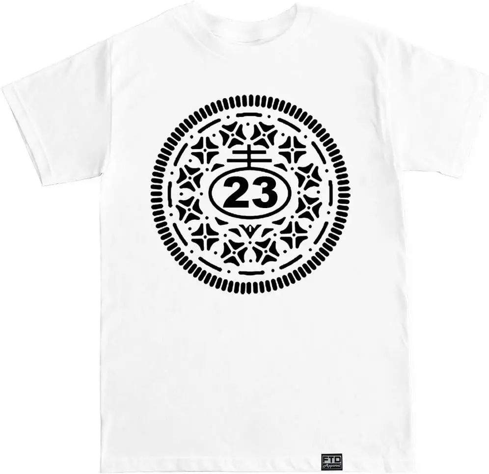 Мужские футболки Oreo в стиле ретро с коротким рукавом и V-образным вырезом из 100%