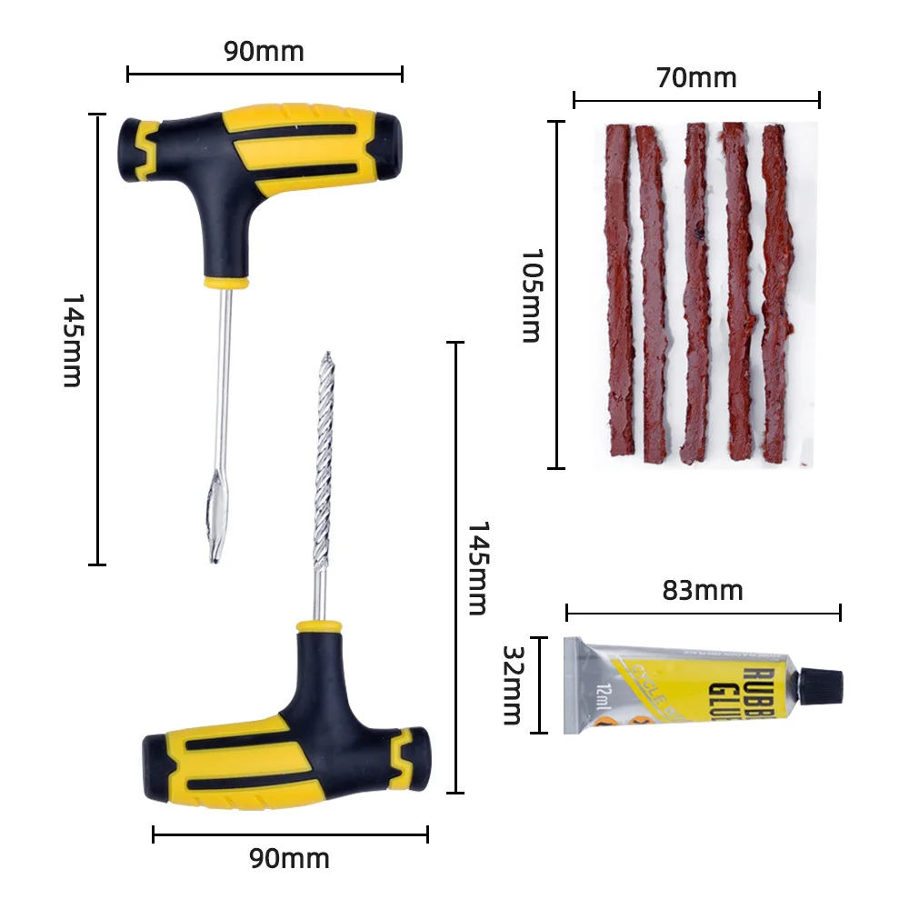 

Tire Repair Kit Adhesive Strip Quick Glue Efficient Portable Bike Accessories Puncture Plug Car Multipurpose