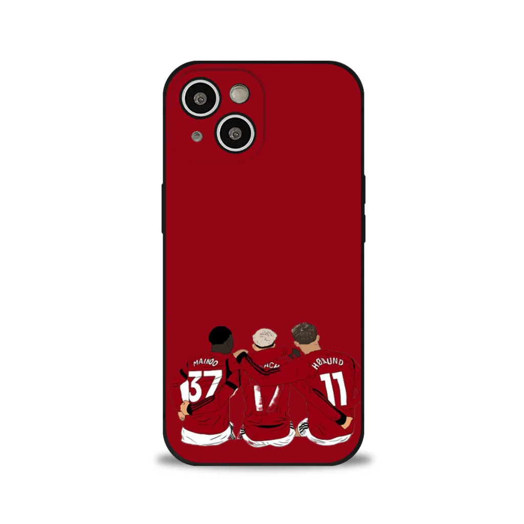 Минималистичный чехол для телефона Kobbie Mainoo Alejandro Garnacho Rasmus Hojlund United Youth Trinity iPhone 15 Pro