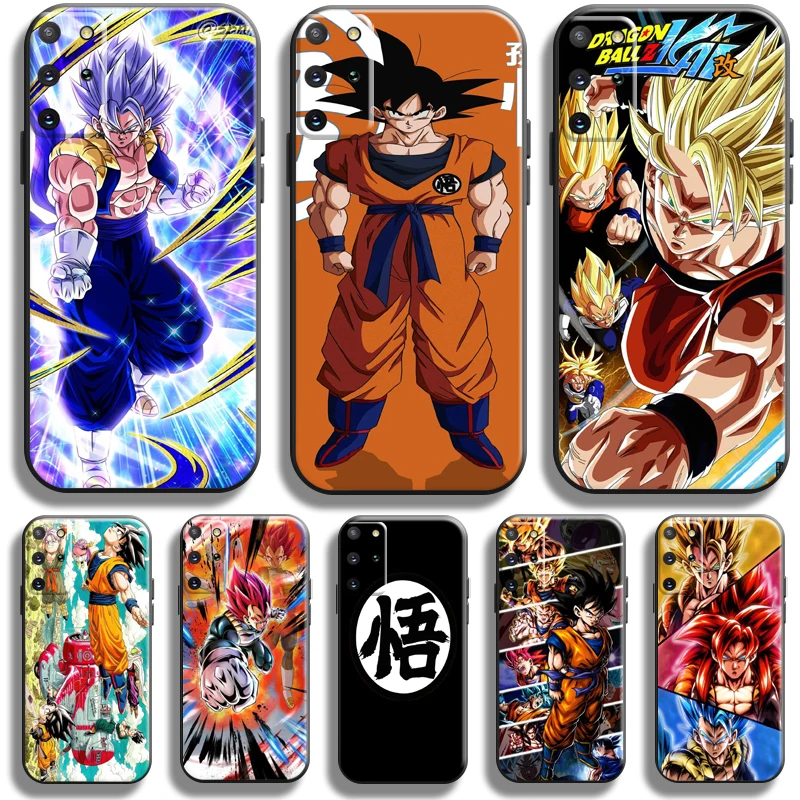 

Goku Vegeta Dragon Ball Phone Case For Samsung Galaxy S22 S21 S20 S10 10E S9 S8 Plus S22 S21 S20 Ultra FE 5G Funda Soft Black