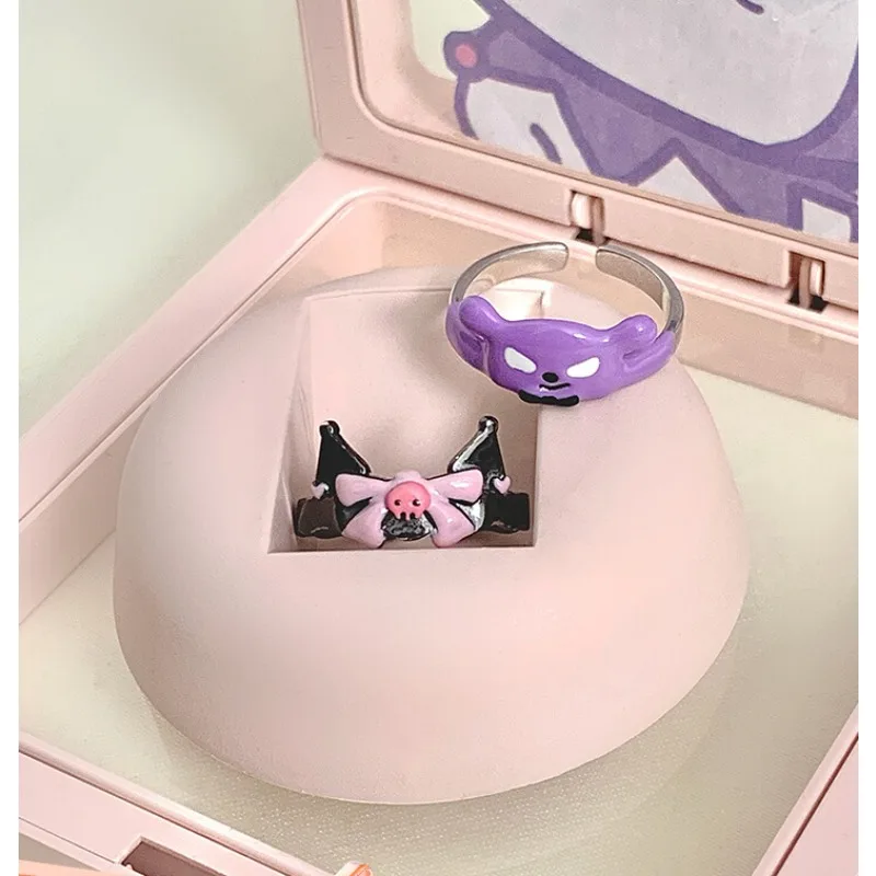 

Original Design Kuromi Couple Ring Cartoon Sterling Silver Gift for Girlfriend