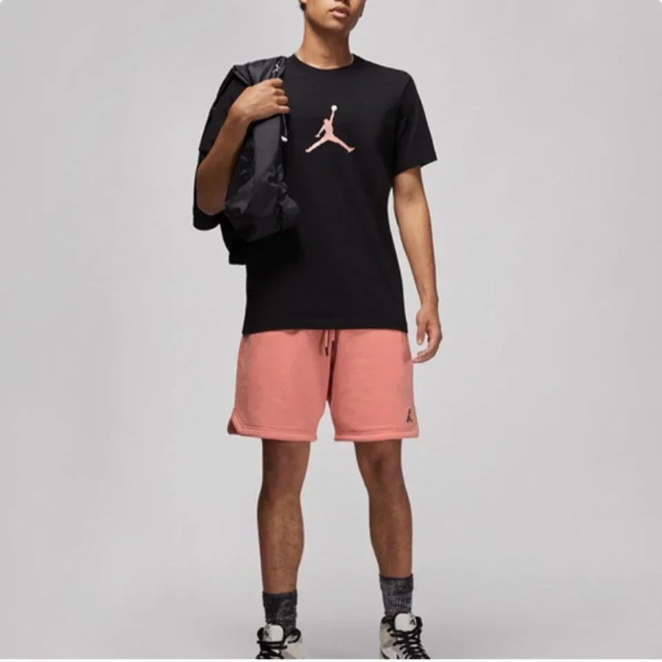 Мужская хлопковая спортивная повседневная футболка с короткими рукавами AIR JORDAN