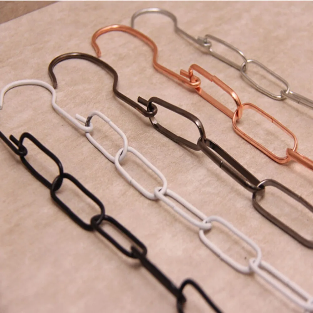 

High Quality Multiple Clothes Metal Hanging Chain With Hook Apparel Shop Multi Coat Hangers Display Rings Clothing Ropa Colgada