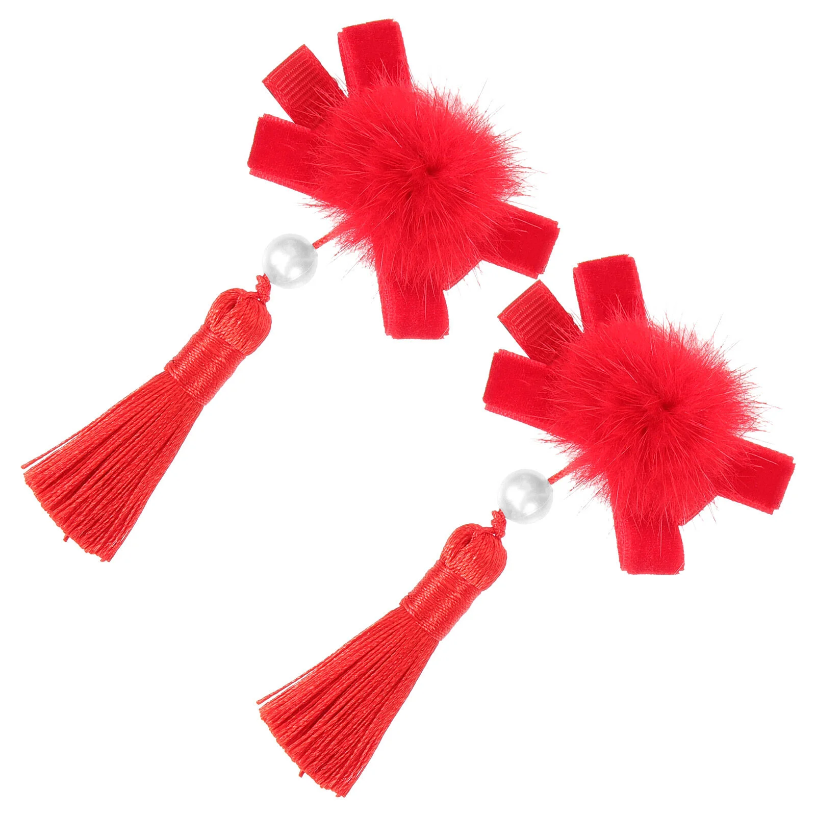 

Украшения для волос, Женская пушистая заколка с шариками, китайские зажимы, Шпилька для волос, стильные аксессуары для девочек, имитация ази...