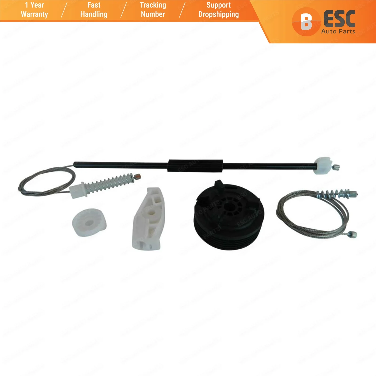 

ESC Auto Parts EWR913 Electrical Power Window Regulator Repair Kit Rear Right Door for Peugeot 206 CC Cabriolet 2002-2008